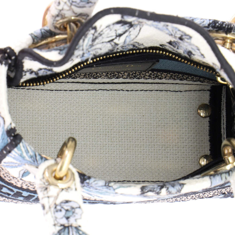 Christian Dior Mini Lady D-Lite Bag Embroidered Canvas - Picture 5 of 6